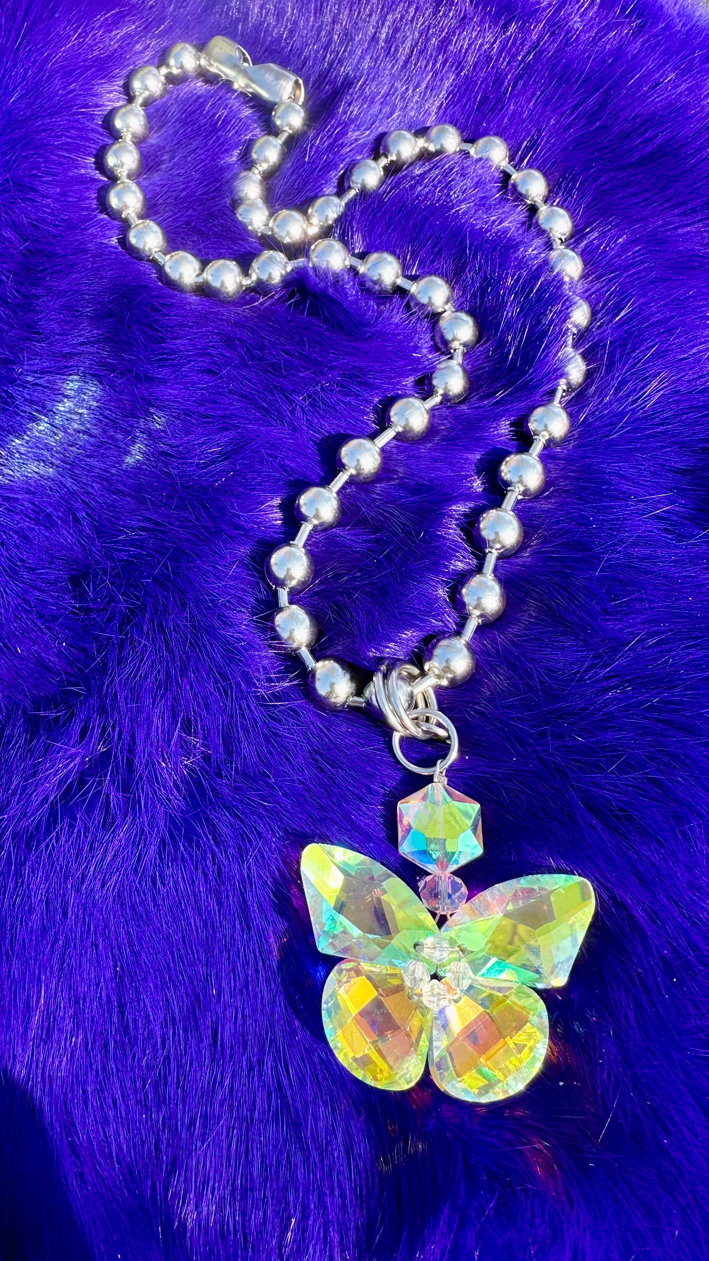 Butterfly Ball Chain Necklace