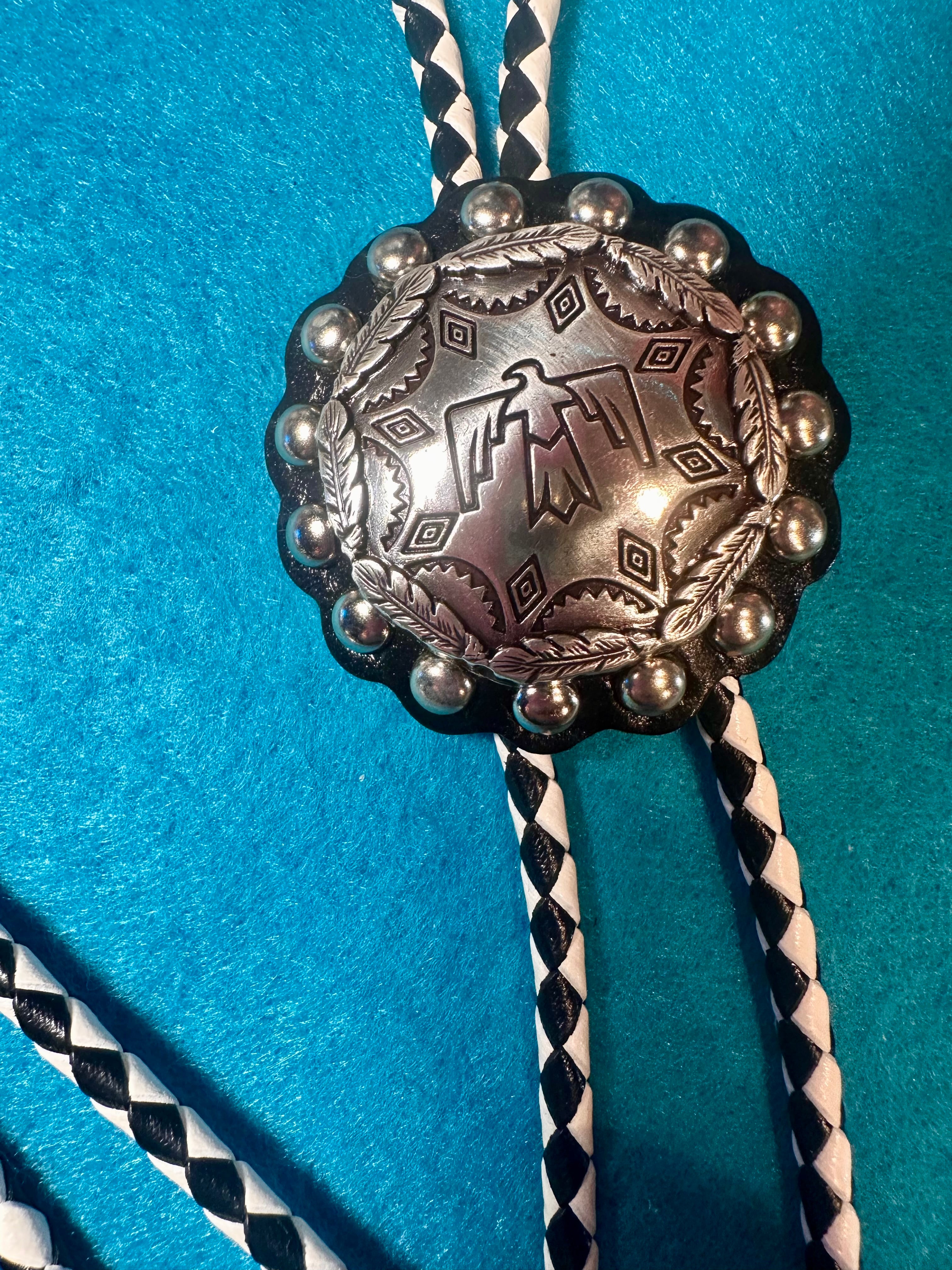 Checkered Thunderbird Bolo-Tie