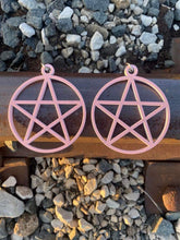 Load image into Gallery viewer, Pink Pentacle Earrings
