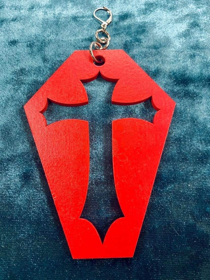 Red Coffin Earrings
