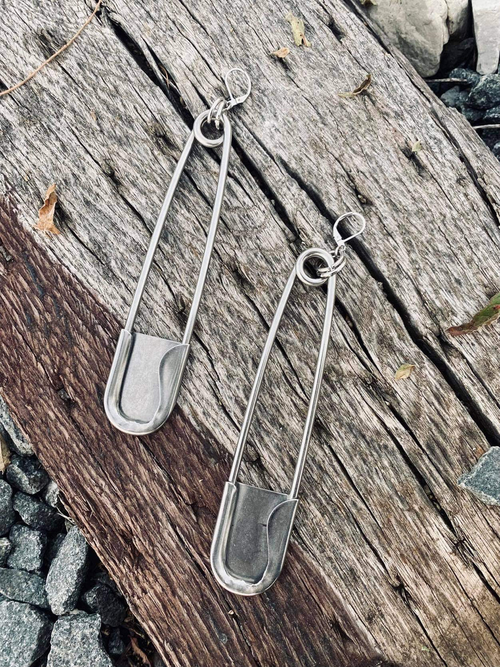 BIG Safety Pin Earrings