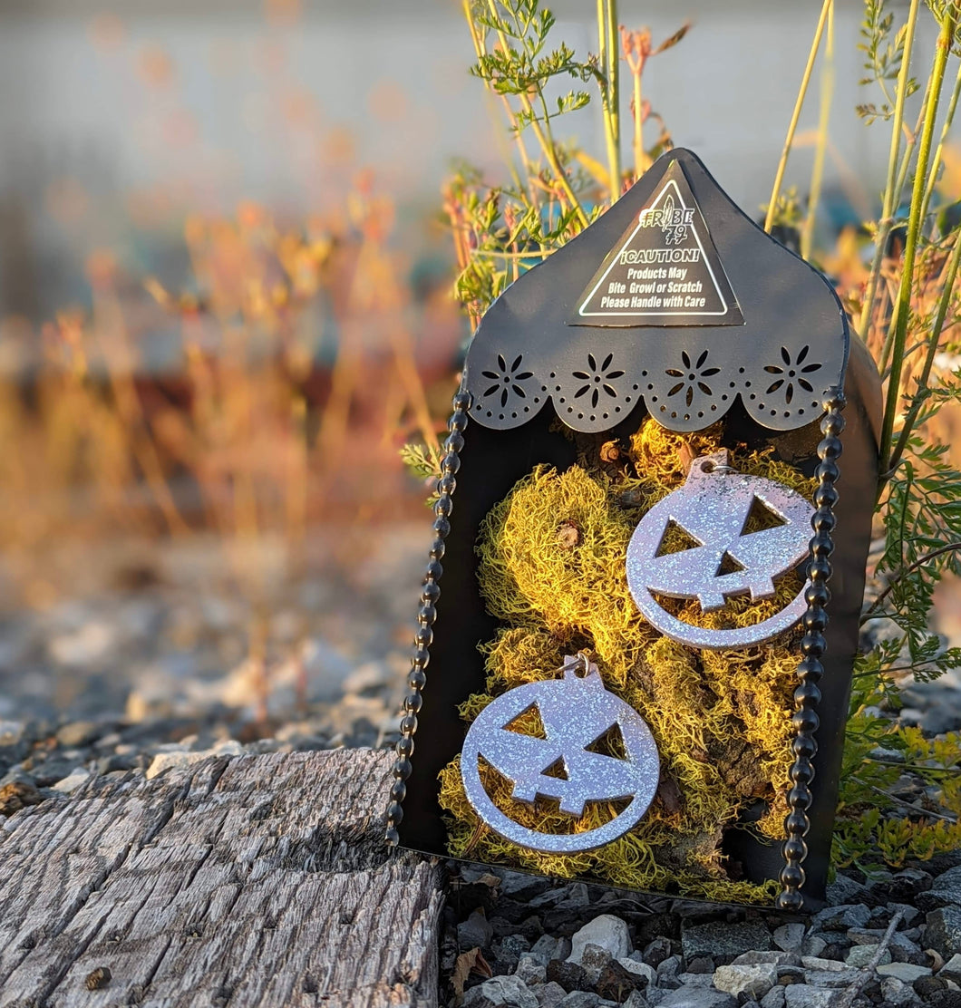 Pumpkin Glitter Earrings