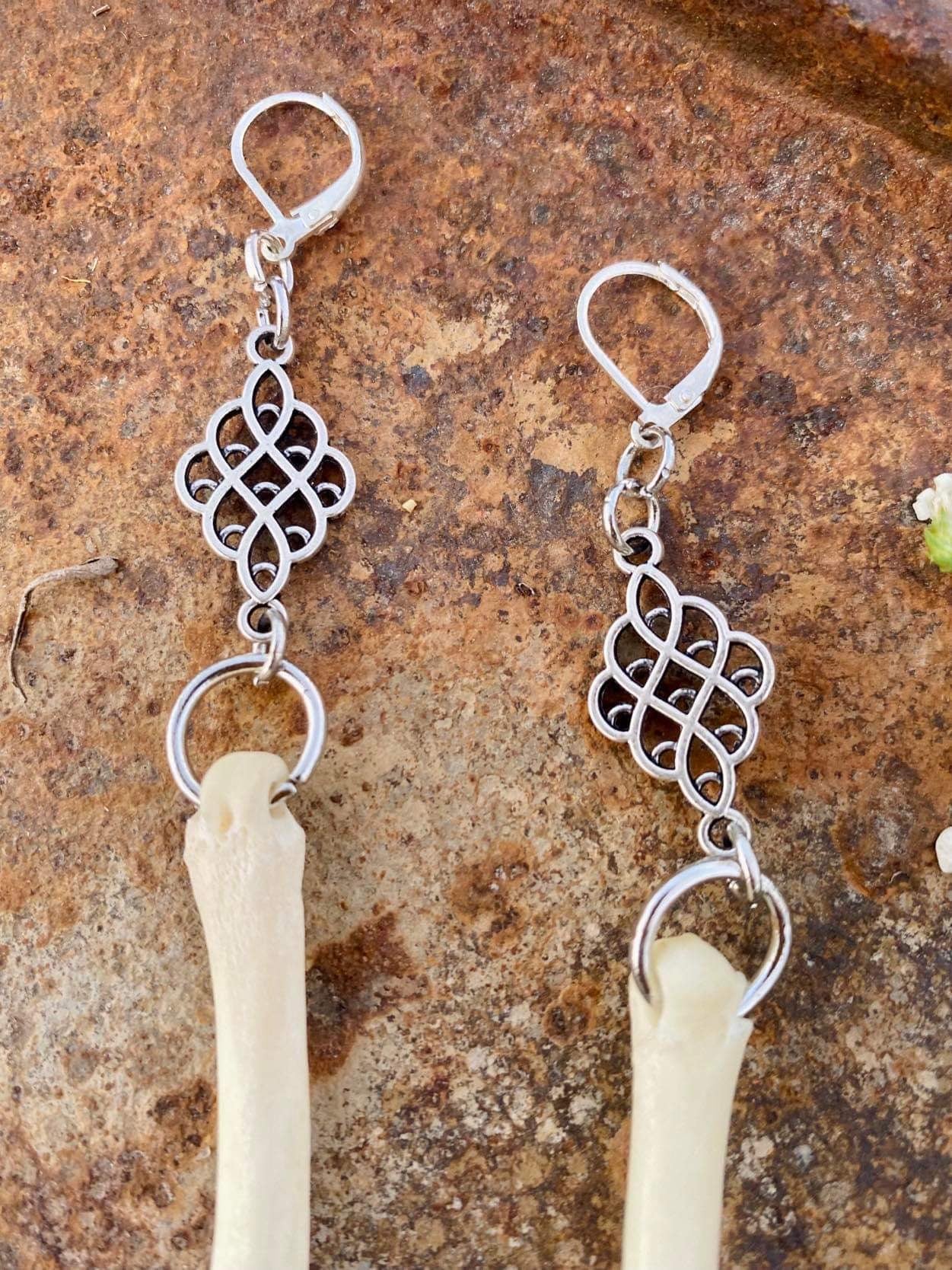 Coyote, skulls, and crossbones Earrings