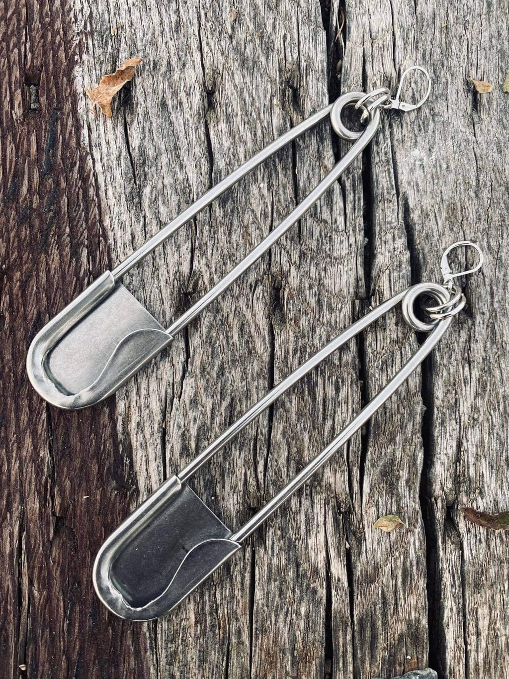 BIG Safety Pin Earrings