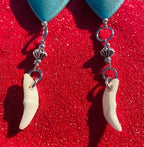 Heart and Teeth Dangle Earrings