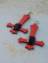 Load image into Gallery viewer, Red Cross Earrings
