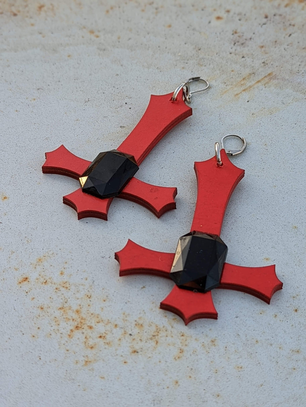 Red Cross Earrings