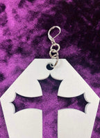 White Coffin Earrings